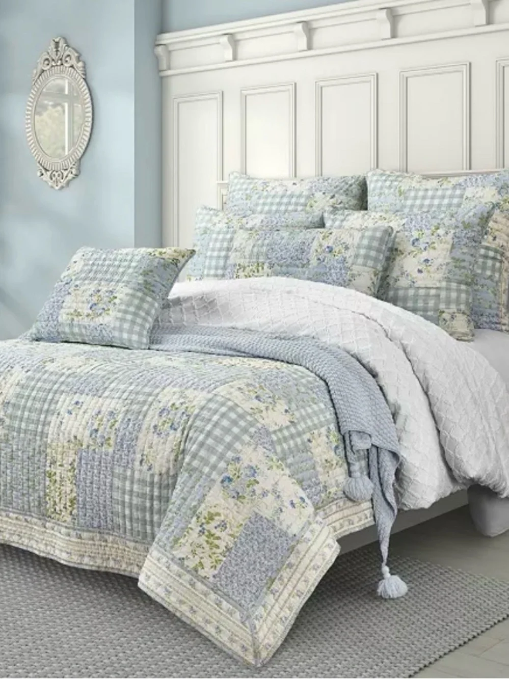 Piper & Wright Karalena Cotton Quilt, Full/Queen 90x90in